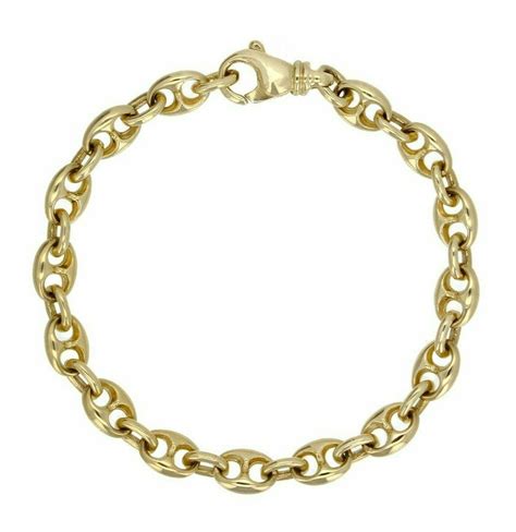 gucci gold mariner bracelet|Gucci link gold necklace.